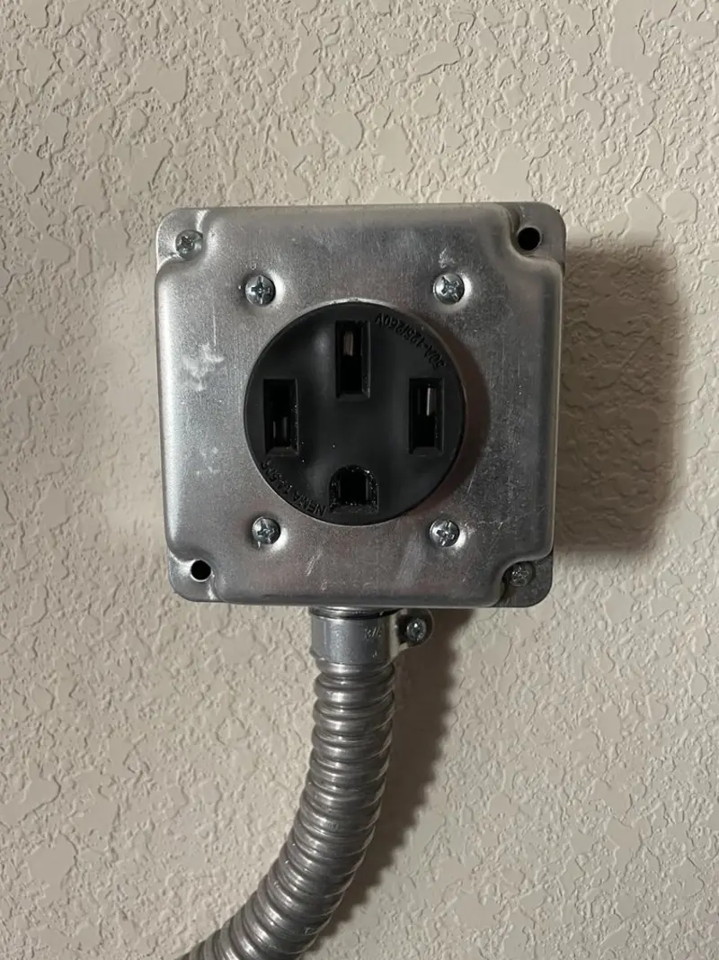 NEMA 14-50 outlet installed for Electrical Panel Upgrade in Bar Nunn